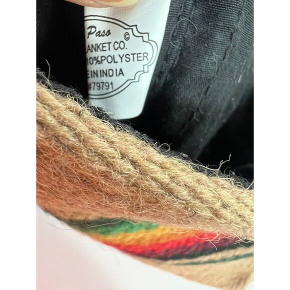 El Paso Shoulder Bag Saddleblanket Co. Southwest Aztec 90% Wool Brown Multicolor - Picture 7 of 12